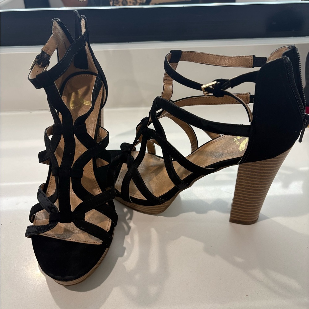 Elegant Black Strappy Heels